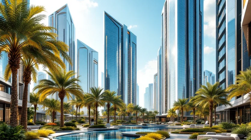 画像: ドバイで不動産を購入する場合の詳細な費用の内訳（頭金、手数料、サービス料）。