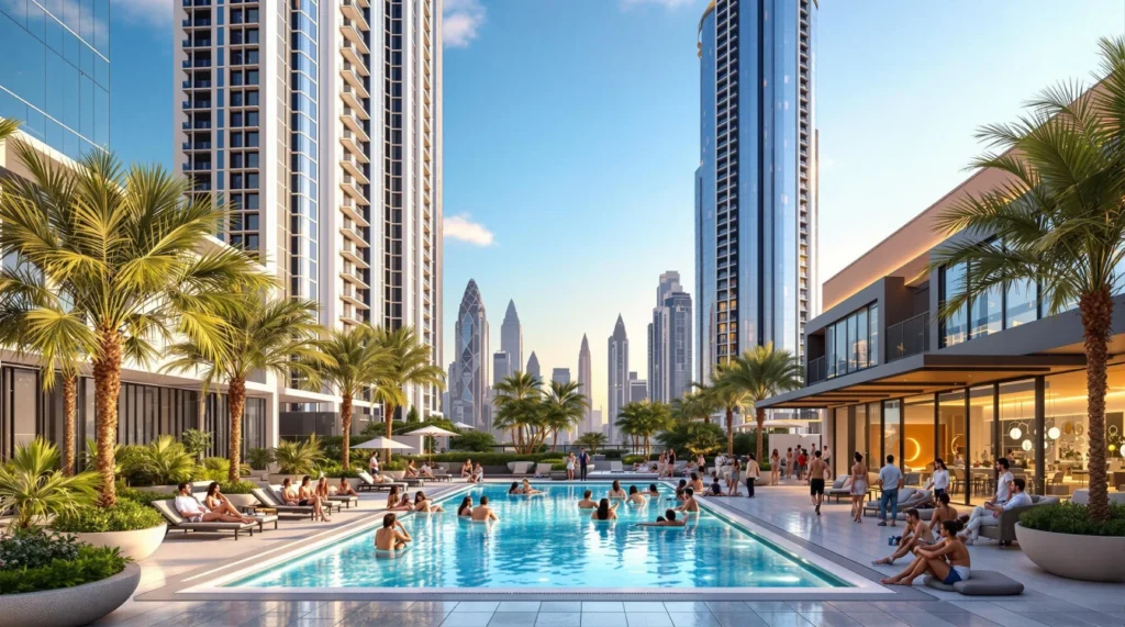 سكان VIP يستمتعون بوسائل الراحة الحديثة في مجتمع الإيجار قصير الأمد في دبي - الإيجارات قصيرة الأمد في دبي.