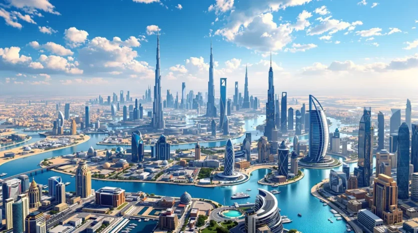 A high-resolution image of the Dubai skyline can set the stage for understanding the vast scale of development in the region.