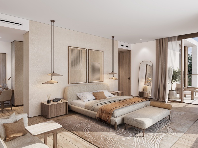 Bedroom at The Acres Villas Dubai
