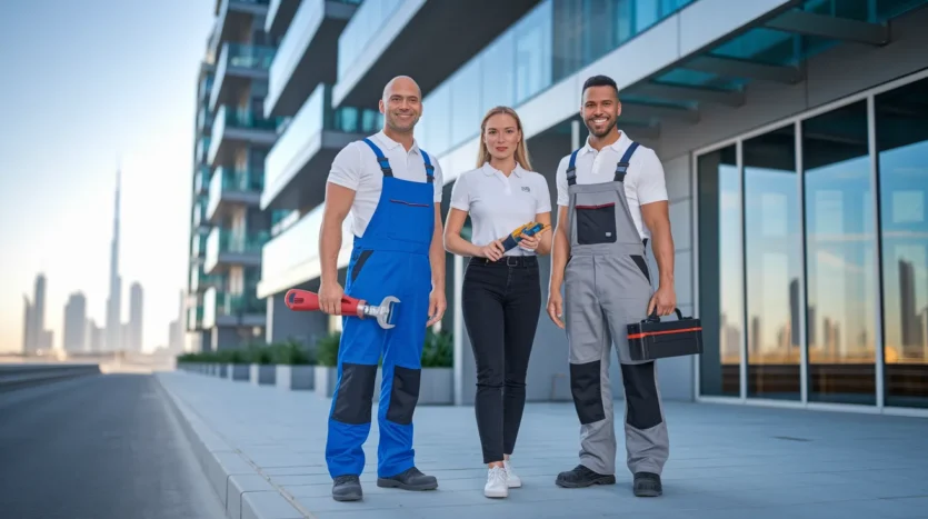 Professional property maintenance team in Dubai handling repairs and upkeep.