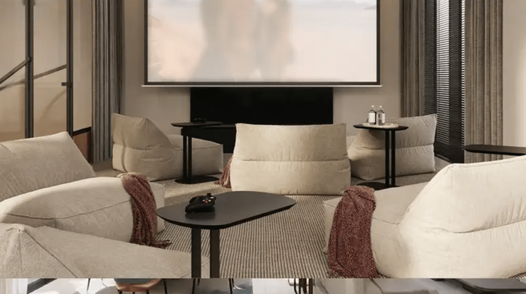 Arisha Terraces living room | Dubai Studio City offplan project