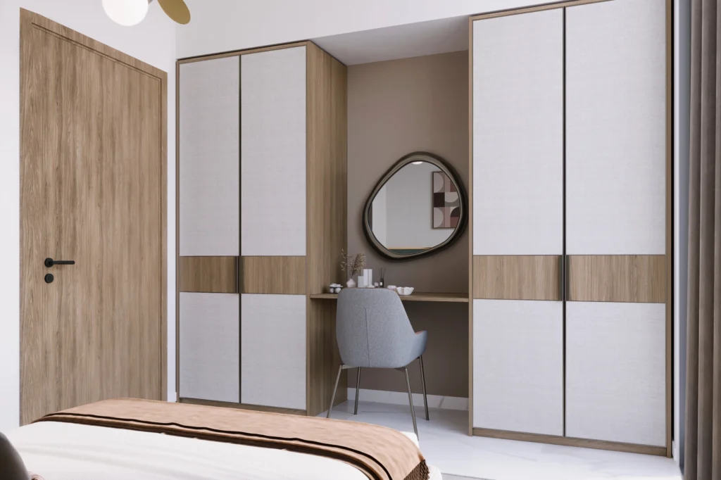Luxury Bedroom Showing the modern Architectural design in Azizi Milan