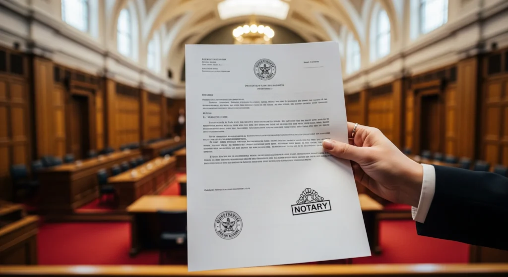 Notarized payment default notice for unpaid rent