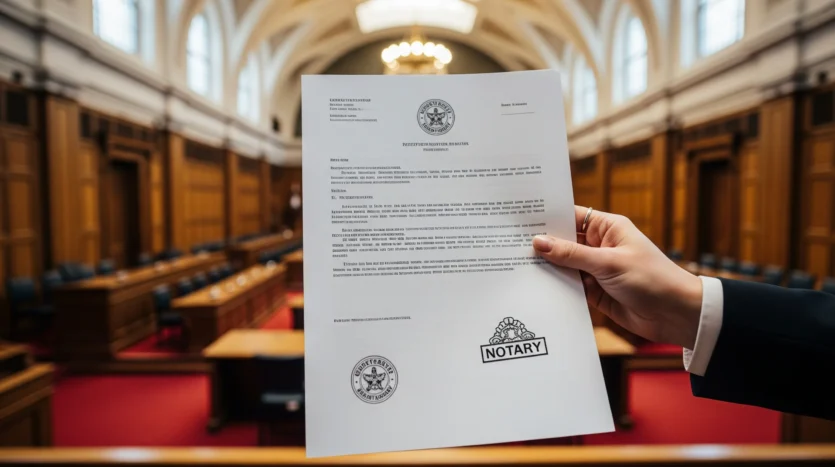 Notarized payment default notice for unpaid rent