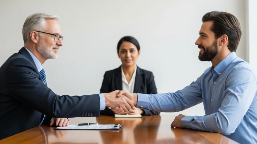 Landlord and tenant reaching an amicable rent payment solution