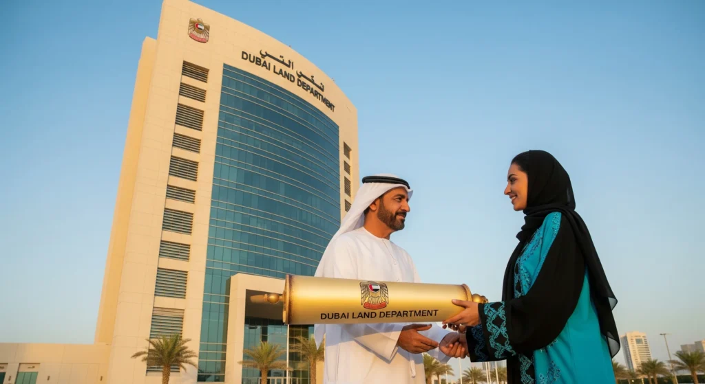 Final property transfer and Title Deed issuance at the Dubai Land Department with conveyancer assistance.