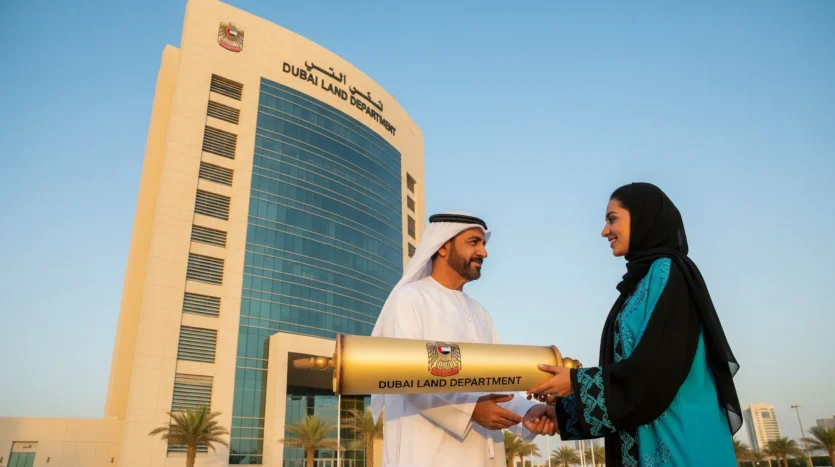 Final property transfer and Title Deed issuance at the Dubai Land Department with conveyancer assistance.