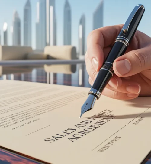Signing a Sales and Purchase Agreement (SPA) in Dubai for property investment - West Gate Dubai