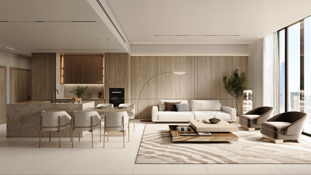 DWTN Residences 2BR_Living_Area