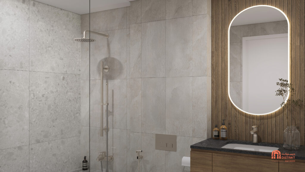 DISTRIKT Ghaf Woods_Bathroom Horizon_Dark by Al Futtaim
