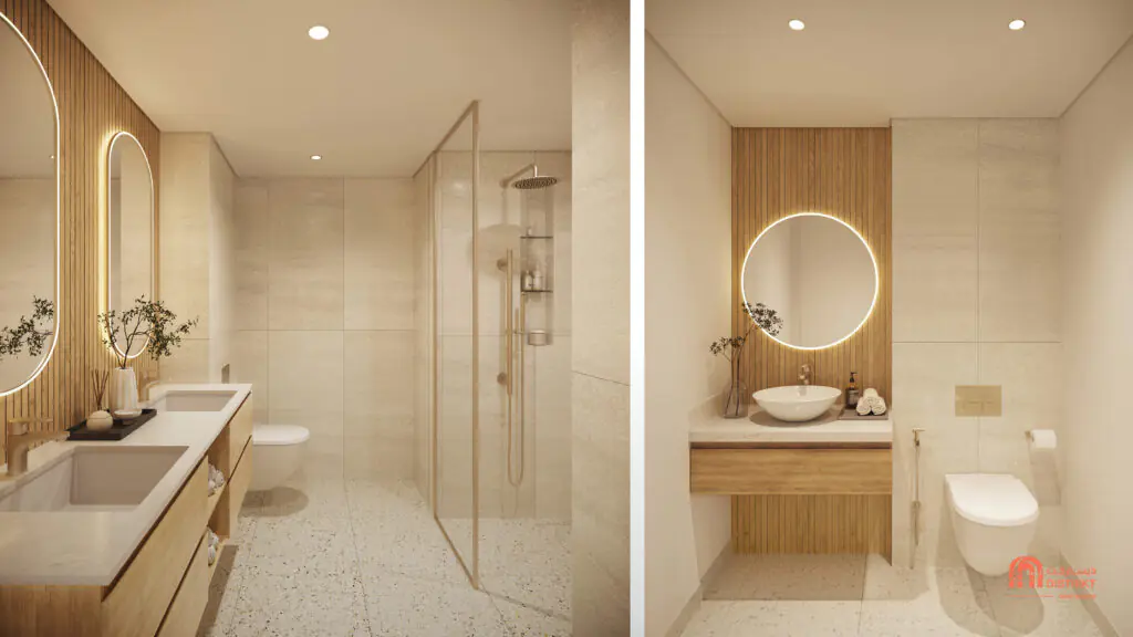 DISTRIKT Al Fauttaim Ghaf Woods_Baño - Principal y tocador Terra_Light