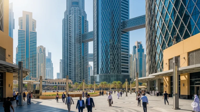 The Dubai International Financial Centre, a pillar of Dubai's economic success driving real estate investment.