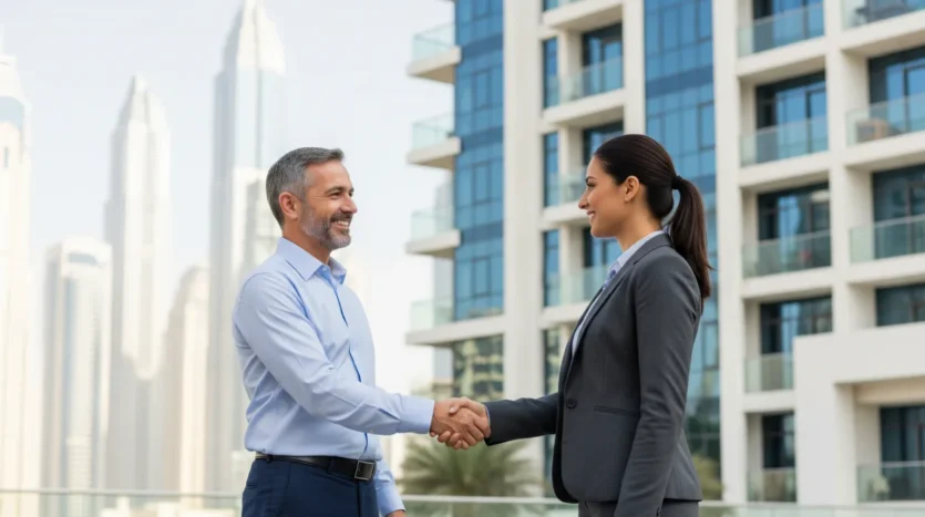 A property investor partnering with West Gate Dubai for professional property management services after an auction.