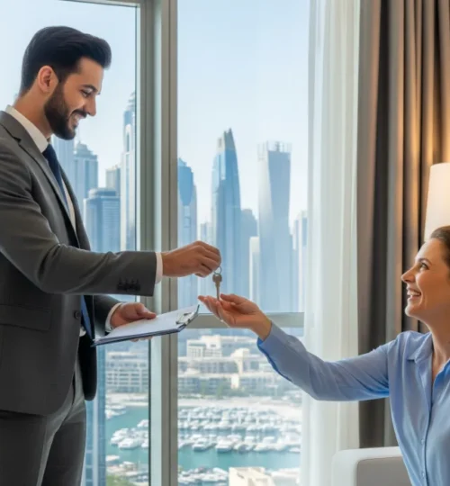 A landlord benefiting from professional property management services in Dubai Marina.