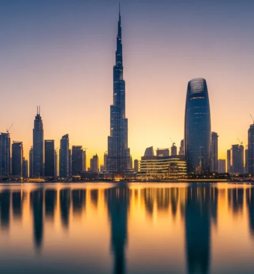 Panoramic view of the stable and prosperous Dubai skyline, a prime location for real estate investment through West Gate Dubai.