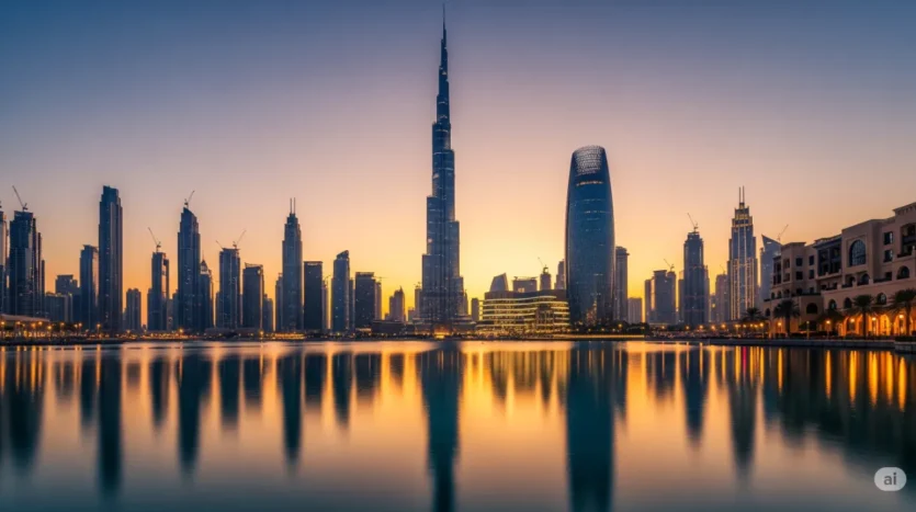 Panoramic view of the stable and prosperous Dubai skyline, a prime location for real estate investment through West Gate Dubai.