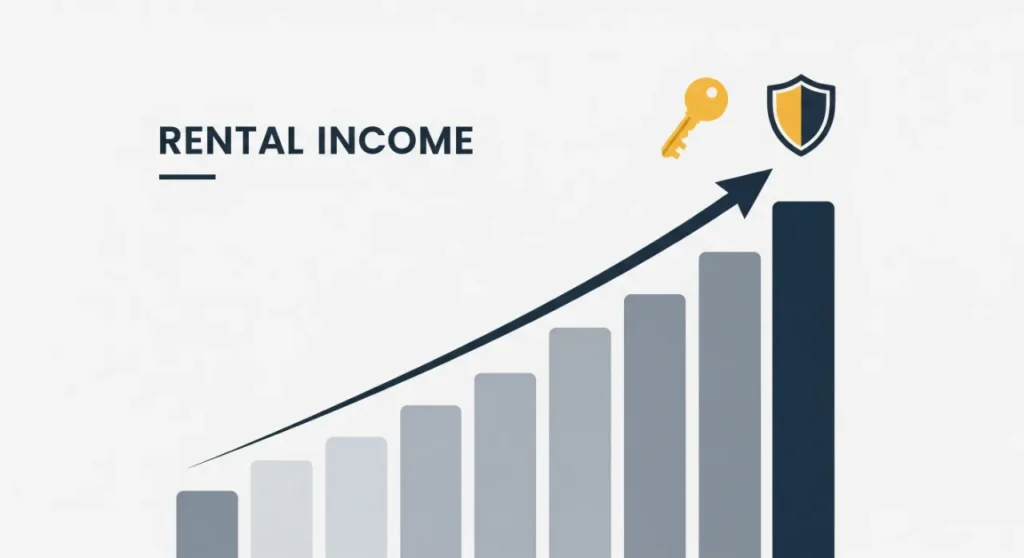 A chart showing how professional property management services maximize rental income and protect your investment.