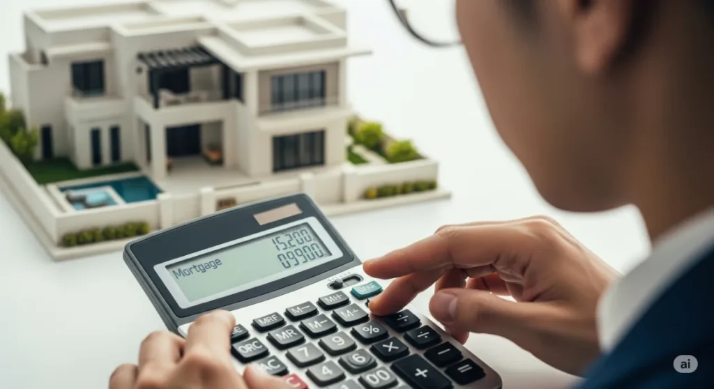Calculating the down payment, fees, and LTV ratio for a non-resident home loan in Dubai.