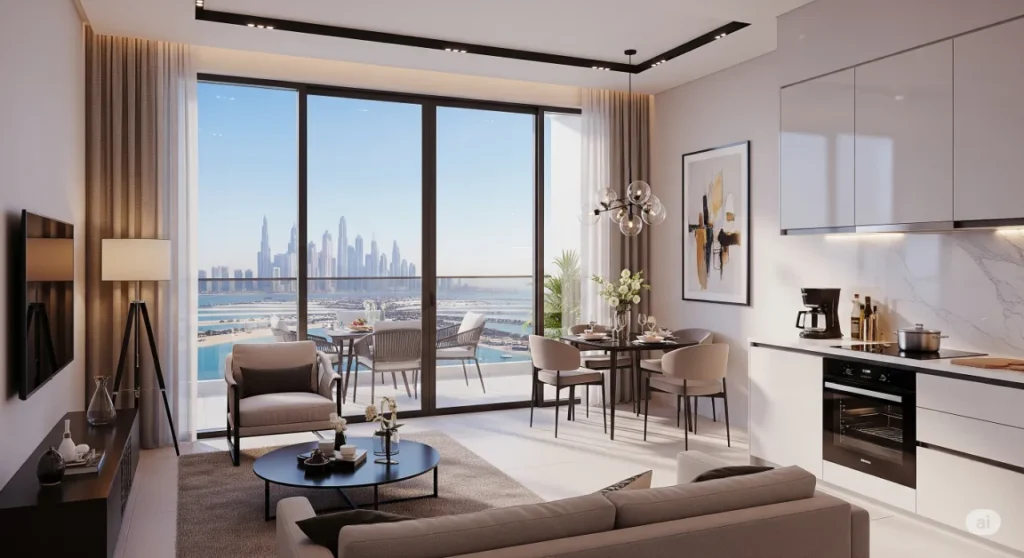 Fully furnished Dubai holiday apartment set up for high-yield rentals