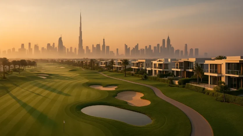 New off‑plan projects in Dubai 2025 with Dubai Hills Estate skyline view