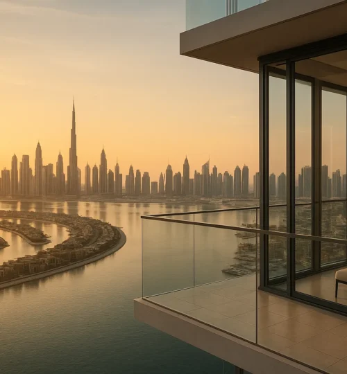 Dubai branded apartments in 2025 overlooking Palm Jumeirah and Marina