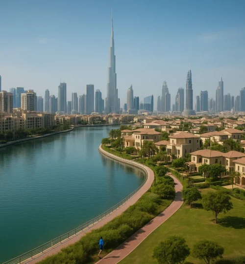 Emaar Dubai properties in master-planned communities overlooking the skyline