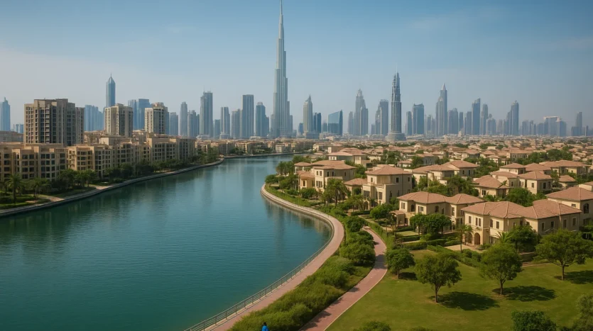 Emaar Dubai properties in master-planned communities overlooking the skyline