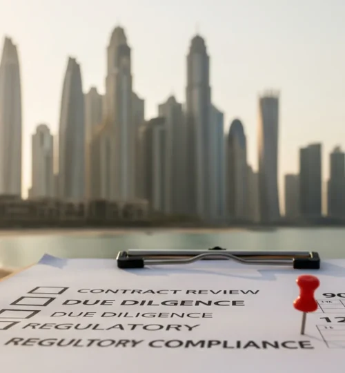 Dubai tenancy laws 2025 overview with rent cap, eviction and notice timelines in a skyline context