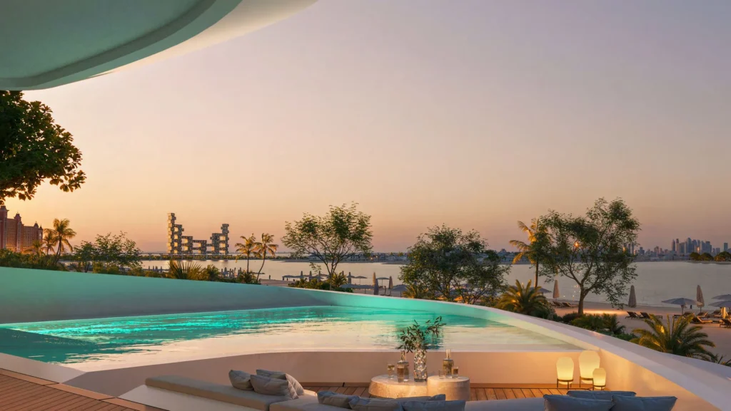 Passo by Beyond Properties Pool at sunset