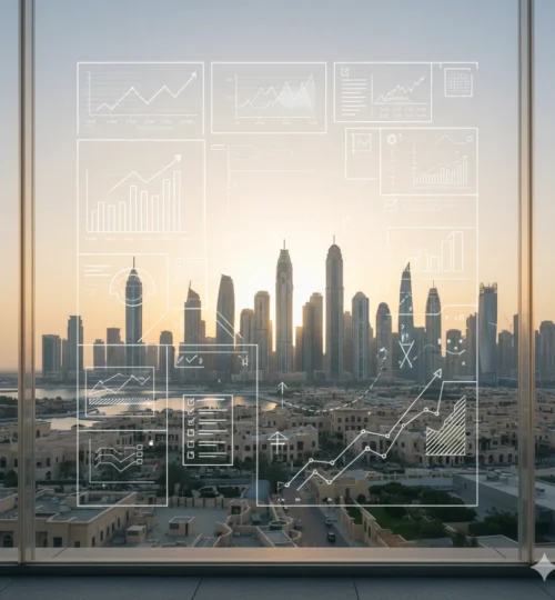 Investor mistakes in Dubai 2025 illustrated over Dubai skyline at sunrise