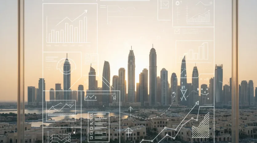 Investor mistakes in Dubai 2025 illustrated over Dubai skyline at sunrise