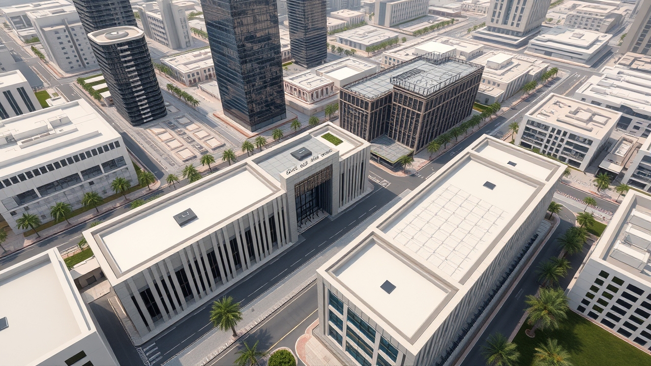 DIFC Gate Building and financial district