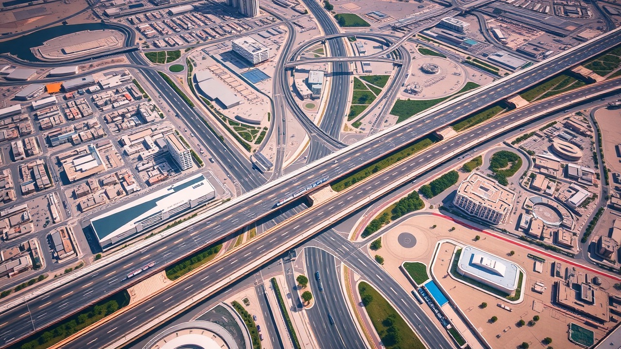 Sheikh Zayed Road and Dubai Metro connectivity