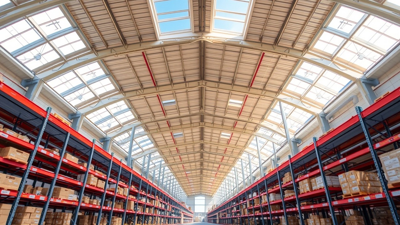 Modern warehouse interior in Dubai South Logistics District