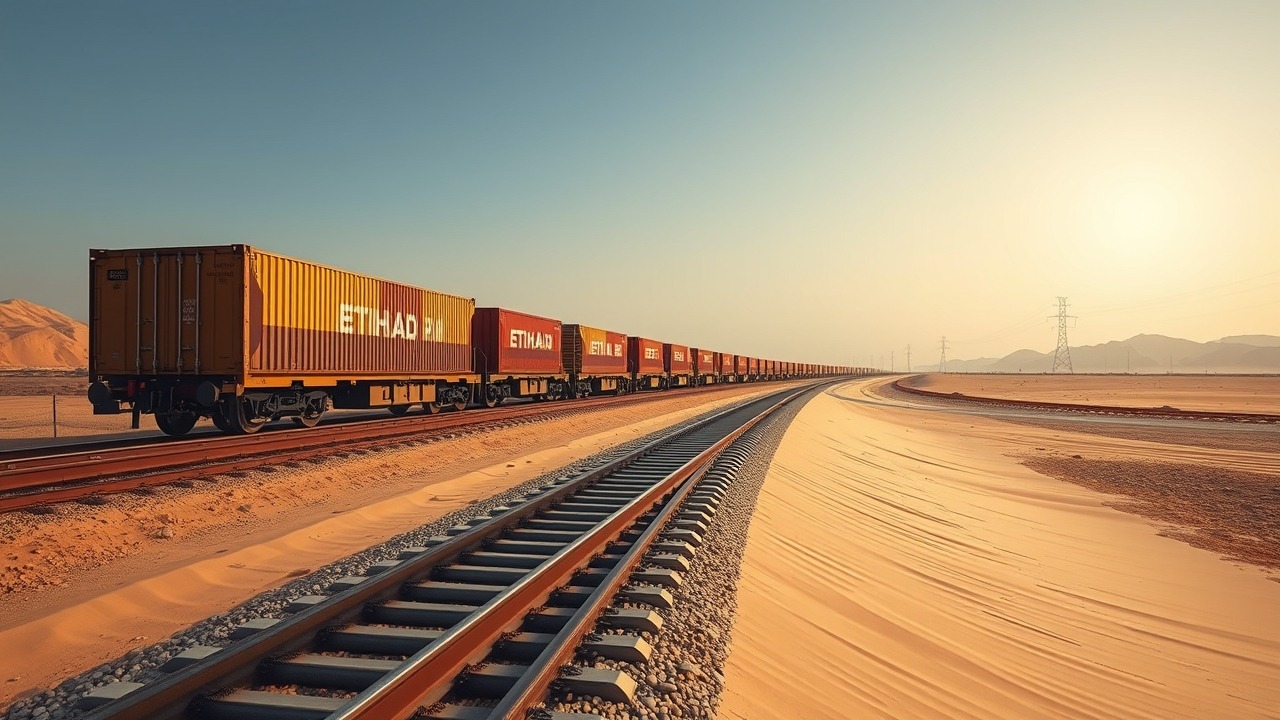 Etihad Rail freight transport in the UAE