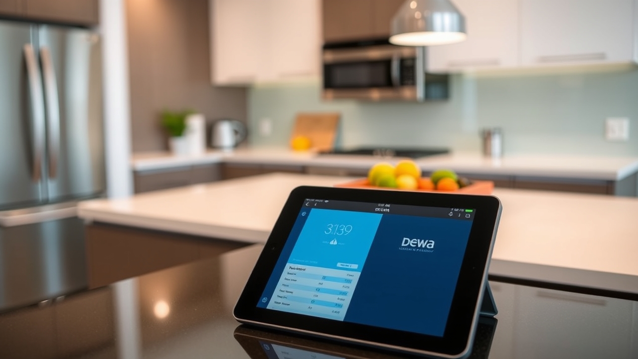 Activating DEWA utilities via smart app in Dubai