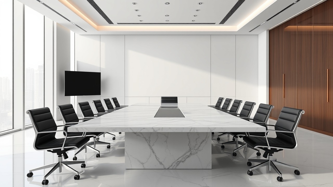 Professional corporate boardroom in Dubai financial district