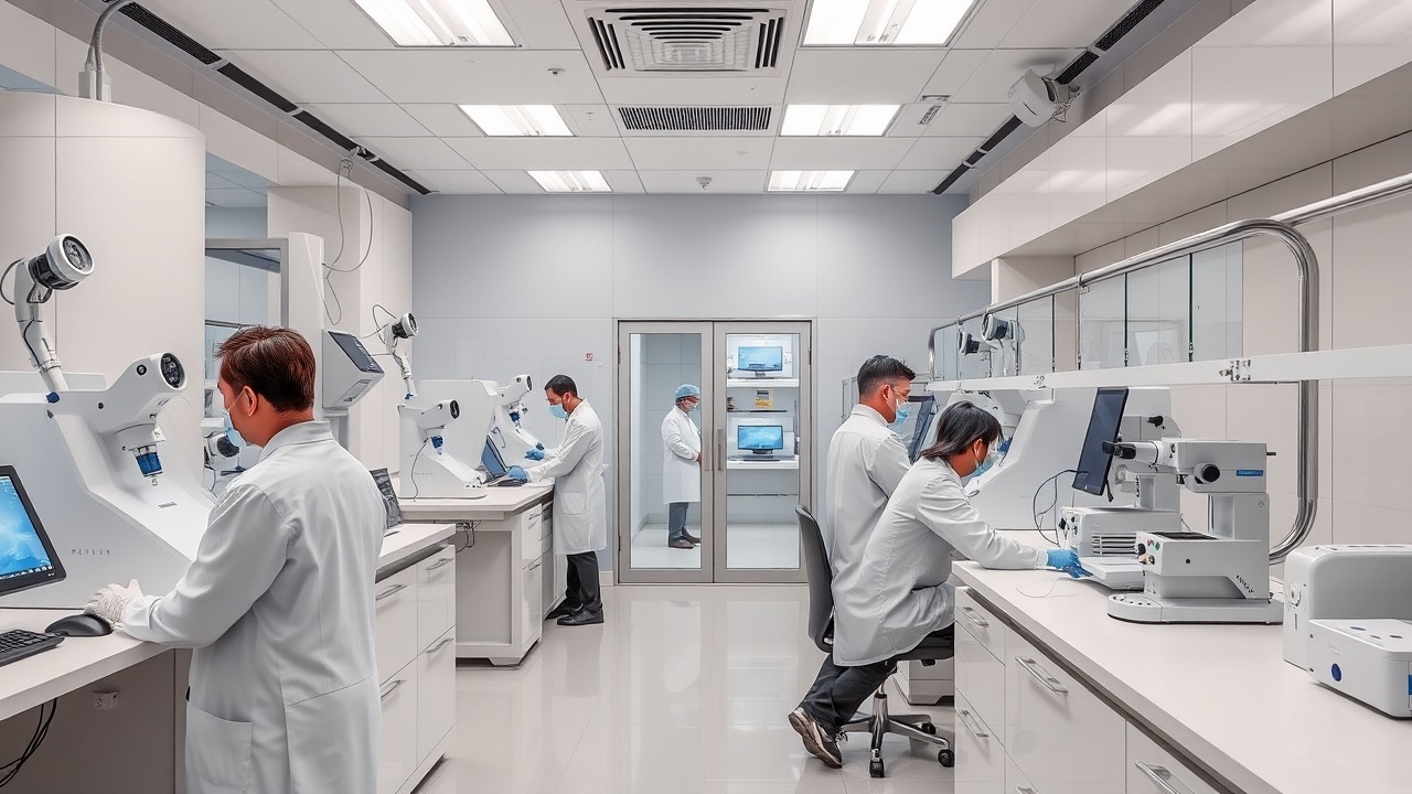 Diagnostic laboratory with advanced medical equipment