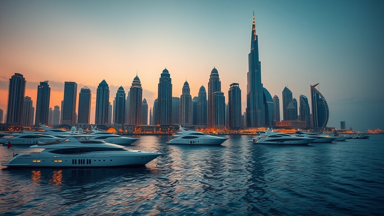 Dubai Marina skyline during sunset representing the luxury real estate market in 2026.