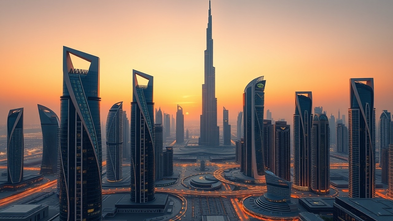 Dubai Skyline 2026 Sunset View