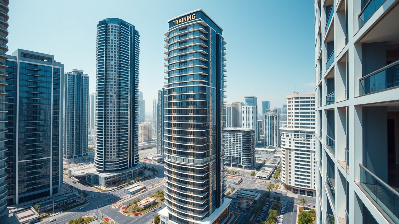 High-rise commercial building in Dubai designated for training centers.