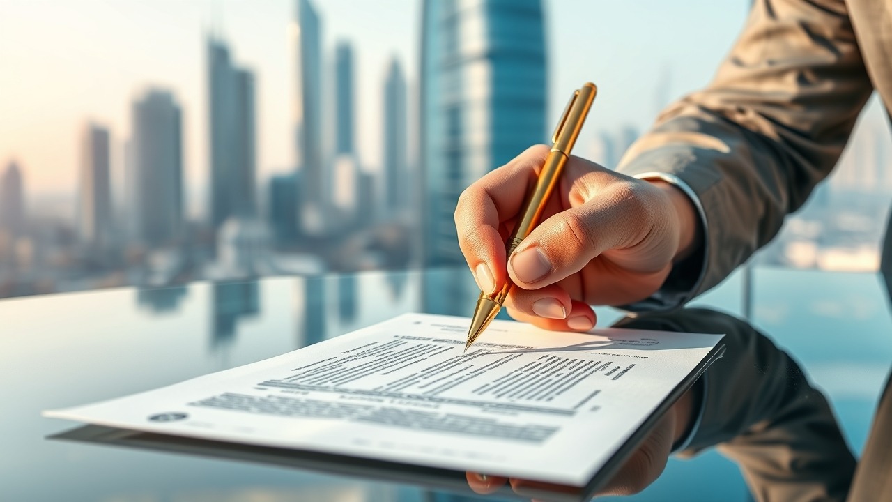Signing a commercial lease agreement in Dubai