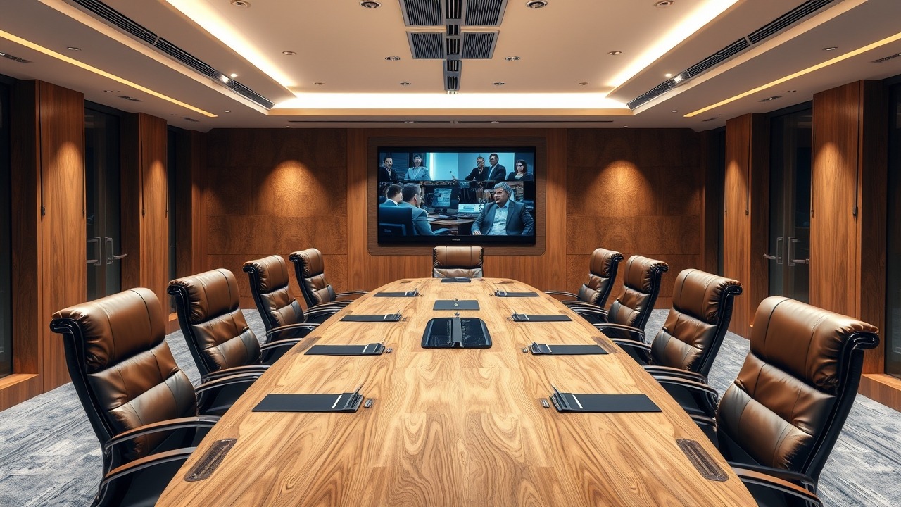 Corporate boardroom in a Dubai Free Zone