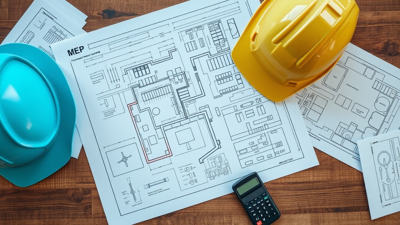 MEP engineering blueprints for Dubai F&B unit fit-out