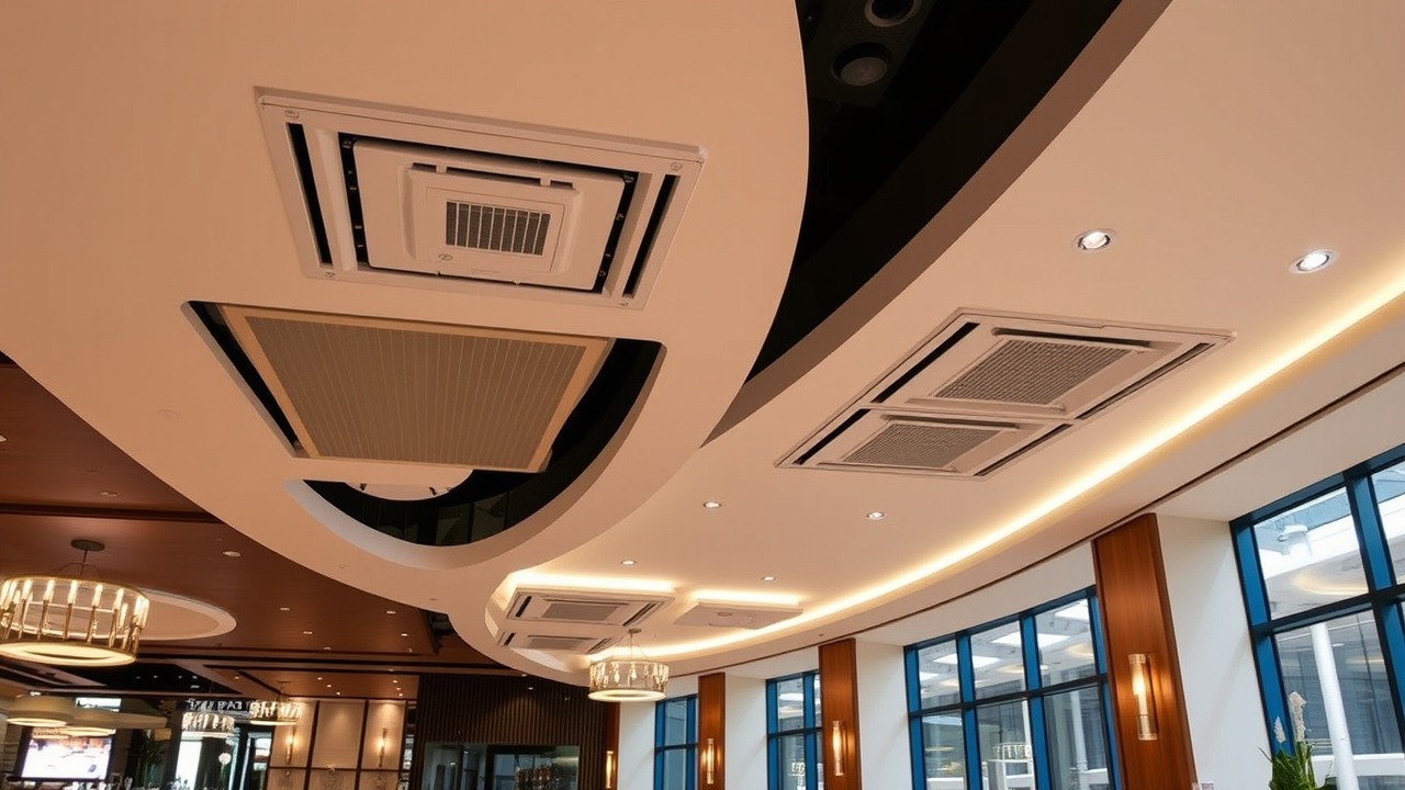 Modern restaurant interior showing integrated MEP and HVAC design