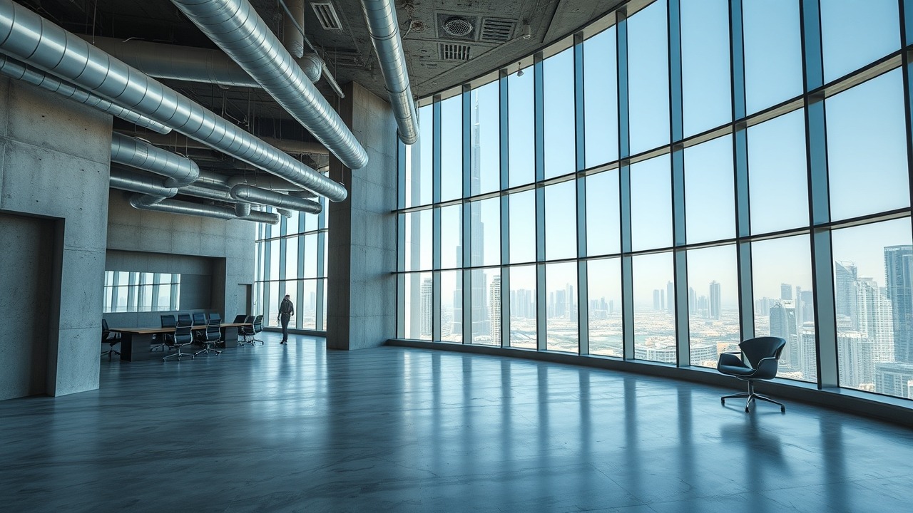 Shell and Core office unit in Dubai skyscraper