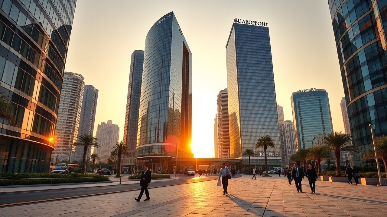 Business Bay commercial district skyline