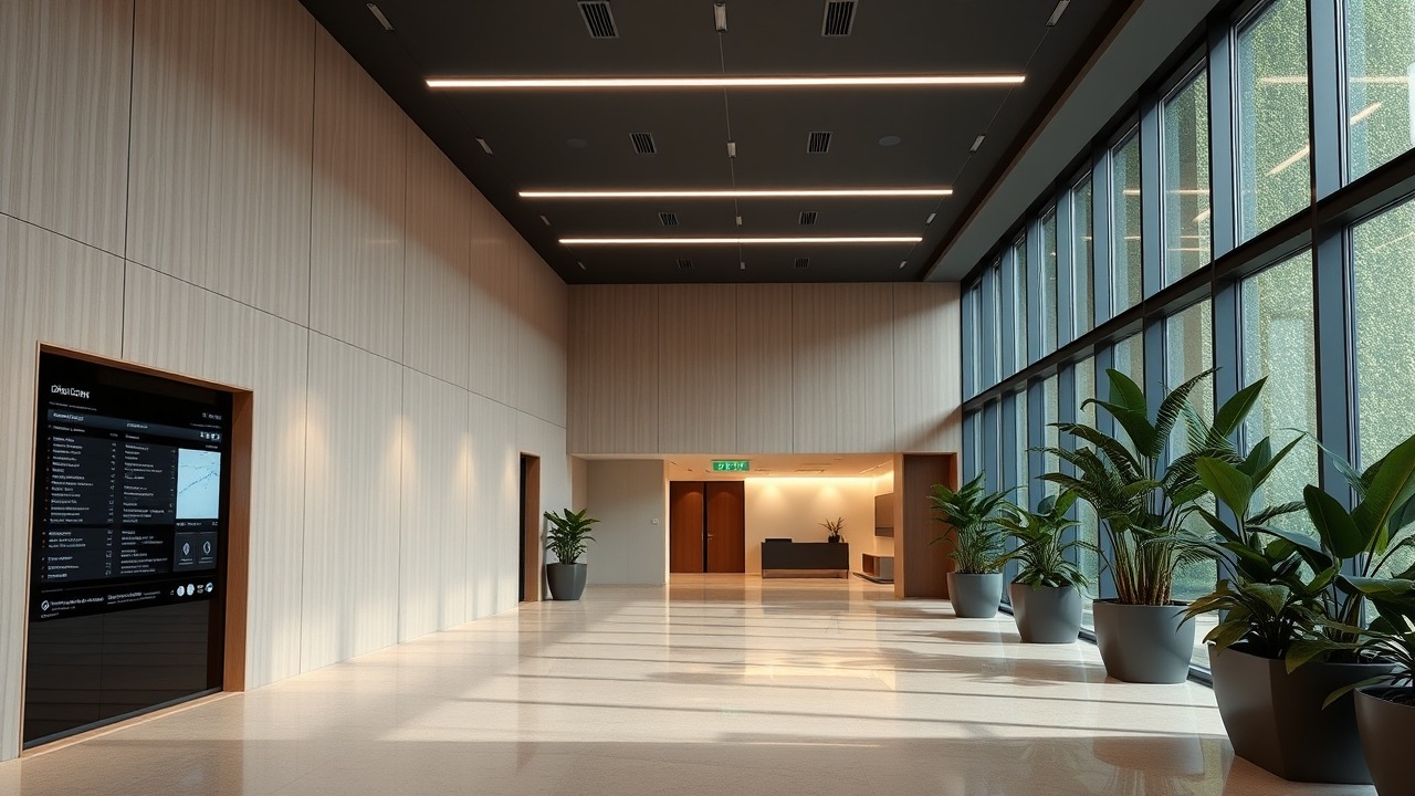 Modern Dubai Free Zone office lobby