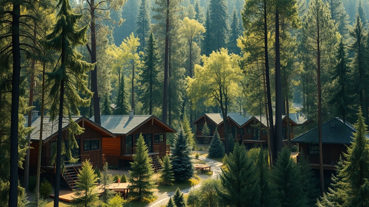 Lush green forest community villas in Masaar